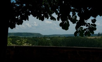 Blick nach Laucha von der Burg