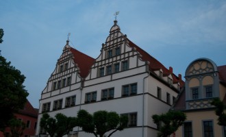 am Marktplatz: Renaissance-Bürgerhäuser...