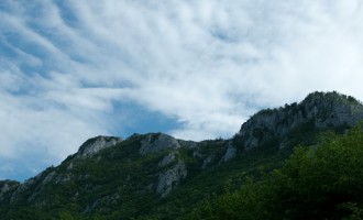 bei der Quelle des Hublj: unser Tagesziel vor Augen