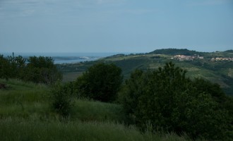 Blick von Nova Vas ins slow. Istrien