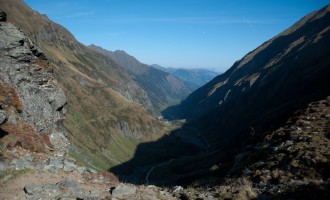 Blick zurück ins Tal, bis zum Talschluss hat uns der Nationalparkbus gebracht
