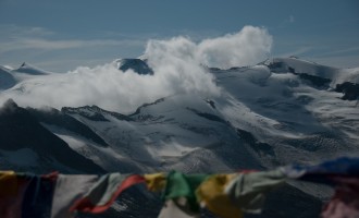 Gebetsfahnen wie im Himalaya