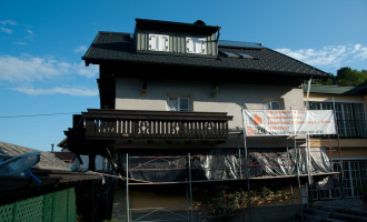 Südostseite bereits verspachtelt