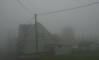 der thüringer wald im nebel, frostig wie im herbst!